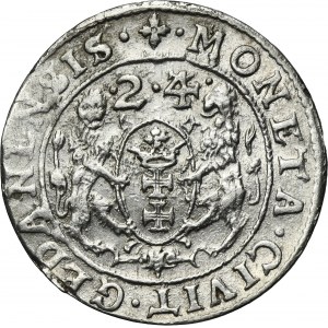 Sigismund III Vasa, 1/4 Thaler Danzig 1624/3 - PR•