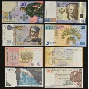 Set, billets de collection 10-20 zloty 2008-20 (8 pcs.)