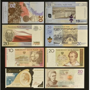 Set, billets de collection 10-20 zloty 2008-20 (8 pcs.)