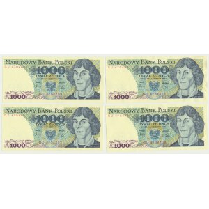 1.000 złotych 1982 - GU - kolejne numery (4 szt.)