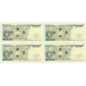 1.000 złotych 1982 - GU - kolejne numery (4 szt.)