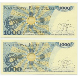 1 000 zlatých 1982 - GS - pořadová čísla (2 ks).