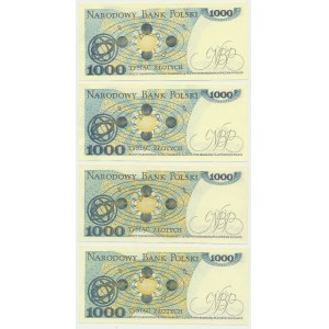 1.000 złotych 1982 - GU i HU (4 szt.)