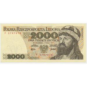 2.000 złotych 1977 - F - RZADKA