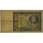 5 złotych 1930 - Ser.H - rzadka odmiana jednoliterowa