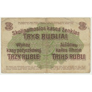 Posen, 3 Rubles 1916 - B - long clause -