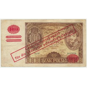 100 złotych 1934(9) - Ser.AV. - fałszywy przedruk okupacyjny -