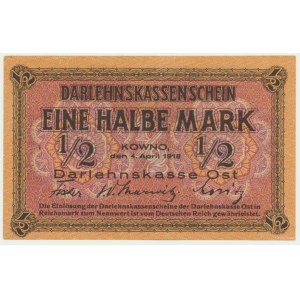 Kowno, 1/2 mark 1918 - B -