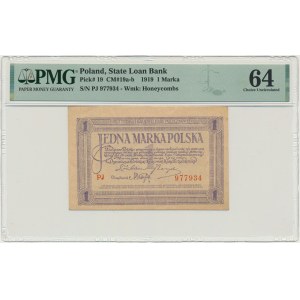 1 marka 1919 - PJ - PMG 64