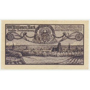 Dantzig, 500 millions de marks 1923 - tirage crème -