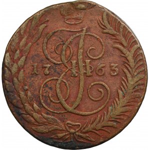 Russia, Catherine II, 5 Kopeck Siestroretsk 1763 CM