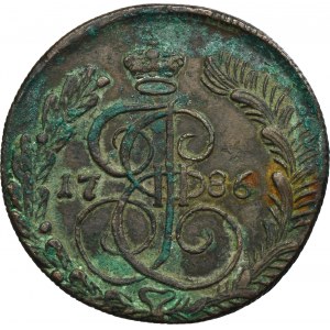 Russia, Catherine II, 5 Kopeck Suzun 1786 KM