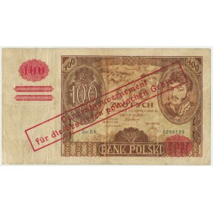 100 złotych 1932(9) - Ser.BA. - fałszywy przedruk okupacyjny -