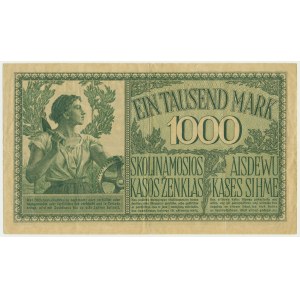 Kowno, 1.000 Mark 1918 - A - 7 digit series -