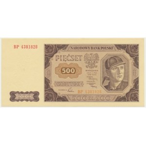 500 zloty 1948 - BP - papier strié