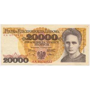 20.000 złotych 1989 - AA -