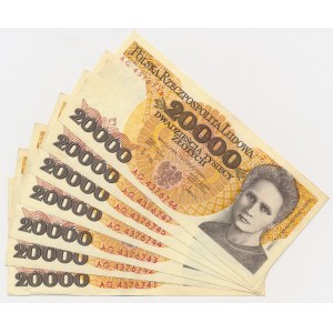 Zestaw, 20.000 złotych 1989 - AG - (7 szt.)