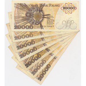 Zestaw, 20.000 złotych 1989 (7 szt.)