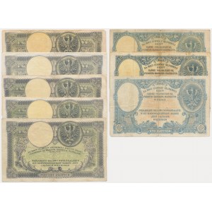 Zestaw, 100-500 złotych 1919 (8 szt.)