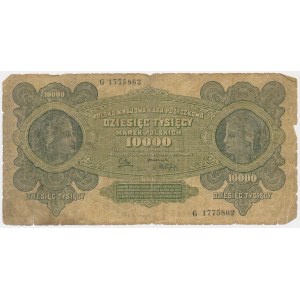 10.000 marek 1922 - G - fałszerstwo z epoki