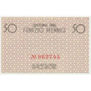 50 Pfennig 1940 - red numerator -
