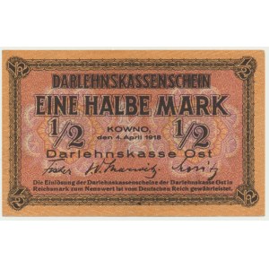 Kowno, 1/2 mark 1918 - B -
