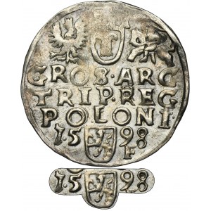 Sigismund III Vasa, 3 Groschen Fraustadt 1598 - RARE, full date