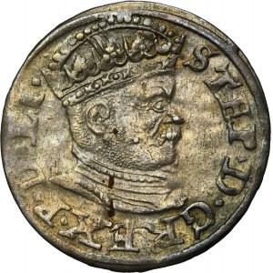 Stephen Bathory, 3 Groschen Riga 1586 - small head