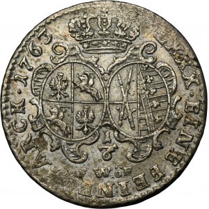 Augustus III of Poland, 1/6 Thaler Dresden 1763 FWôF
