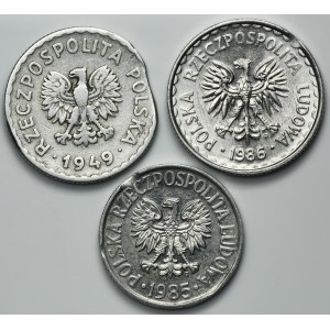 Zestaw, DESTRUKT, 50 groszy i 1 złoty (3 szt.)