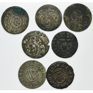 Set, Ducal Prussia, Livonia under Sweden and Riga under Sweden and Silesia, Obol and Schilling (7 pcs.)