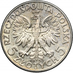 Tête de femme, 5 zlotys Varsovie 1933