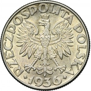 Żaglowiec, 2 złote 1936