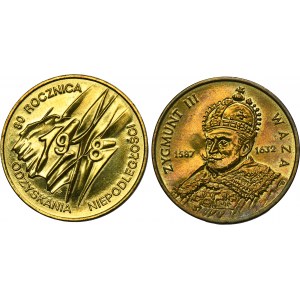 Zestaw, 2 złote GOLD NORDIC 1998 (2 szt.)