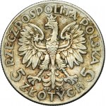 Głowa Kobiety, 5 złotych Warszawa 1932 - RZADKIE