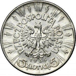 Piłsudski, 5 złotych 1934