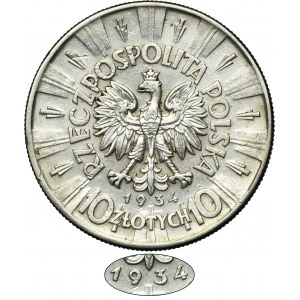 Piłsudski, 10 złotych 1934 - RZADSZE