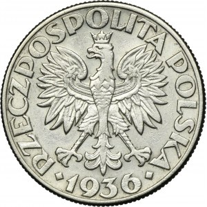 Żaglowiec, 5 złotych 1936