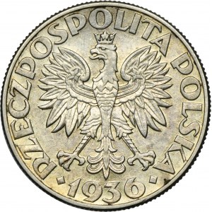 Żaglowiec, 5 złotych 1936