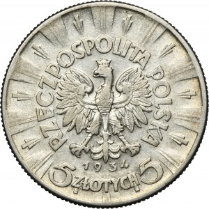 Piłsudski, 5 złotych 1934