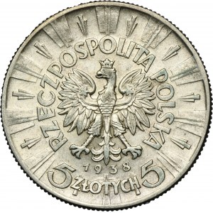Piłsudski, 5 złotych 1938