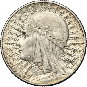 Głowa Kobiety, 5 złotych Londyn 1932