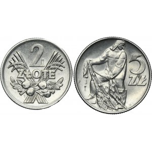 Zestaw, 2 złote i 5 złotych (2 szt.)