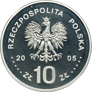 10 złotych 2005 August II Mocny, półpostać