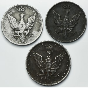 Set, Polish Kingdom, 10 pfennig and 20 pfennig 1917-1918 (3 pcs.)