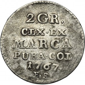 Poniatowski, 2 Groschen Warsaw 1767 FS
