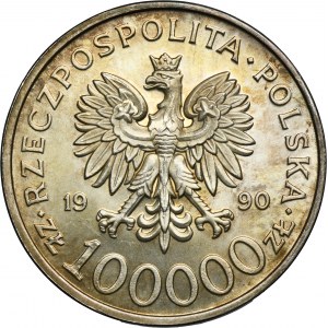 100.000 złotych 1990 Solidarność - TYP A