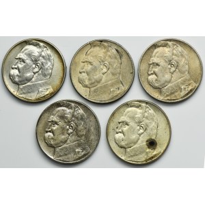 Zestaw, Piłsudski, 10 złotych 1935 (5 szt.)