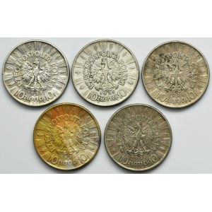 Ensemble, Pilsudski, 10 or 1935-1936 (5 pièces).