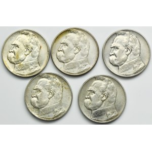 Ensemble, Pilsudski, 10 or 1936 (5 pièces).